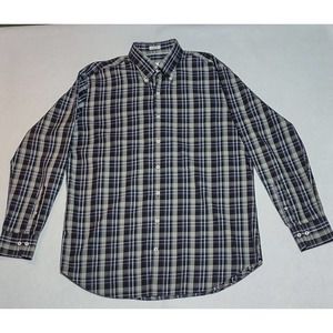 Peter Millar Shirt Men's Large Multicolor Plaid Button Down Long Sleeve Casual